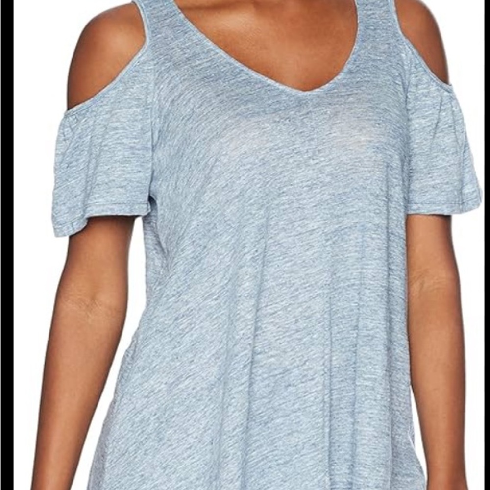 Women's Cold Shoulder Top - Blue